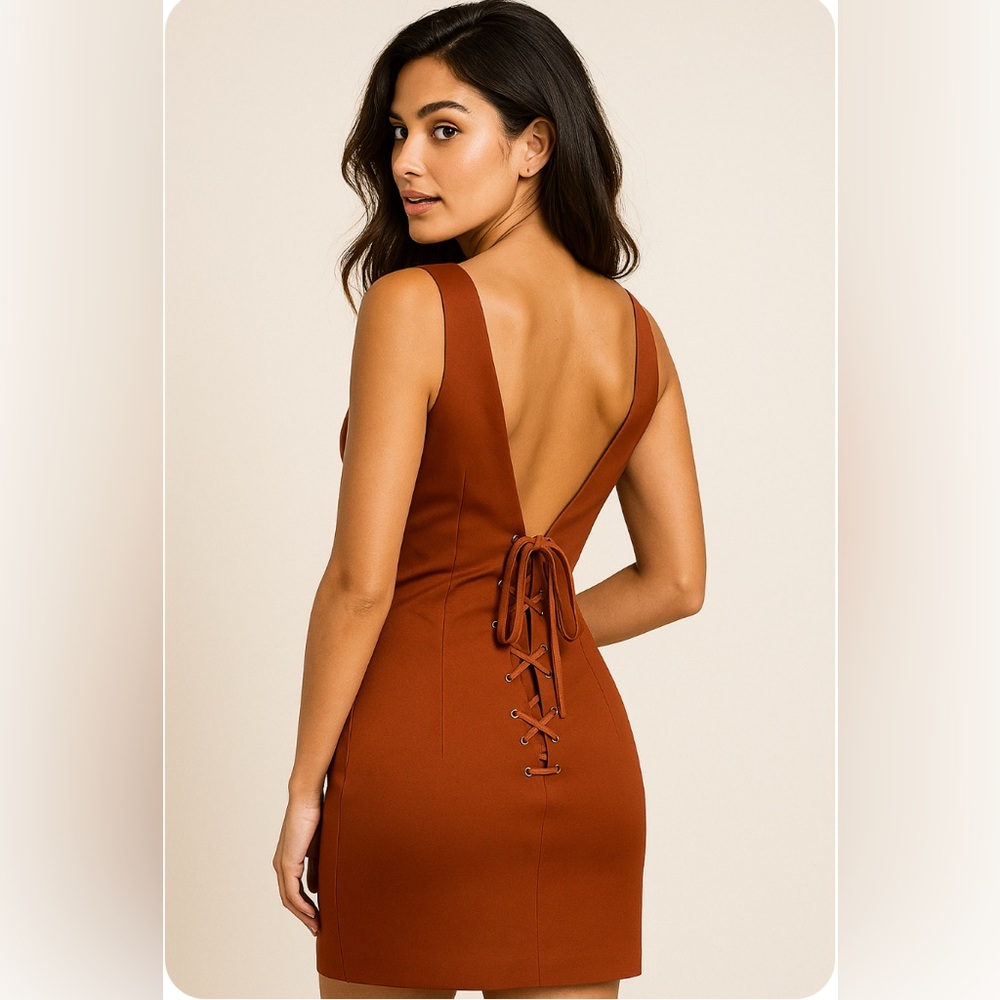 Vintage Ozbek Back-Laced Dress